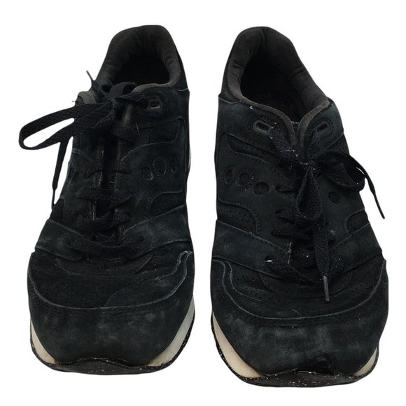 Saucony Leather Courageous Sneakers Trainers Shoes Men 10.5 Black‎ Suede